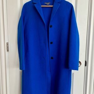 Vince Royal Blue Mid-Length Wool Coat s/xs